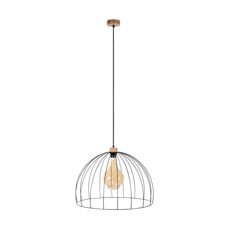 Coop Lampa Wisząca 1xE27 Max.60W Dąb Olejowany/Czarny/Czarny
