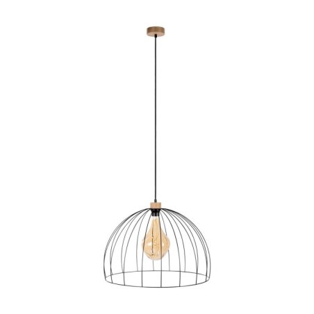 Coop Lampa Wisząca 1xE27 Max.60W Dąb Olejowany/Czarny/Czarny