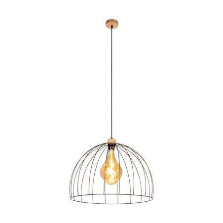 Coop Lampa Wisząca 1xE27 Max.60W Dąb Olejowany/Czarny/Czarny