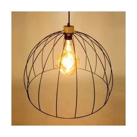Coop Lampa Wisząca 1xE27 Max.60W Dąb Olejowany/Czarny/Czarny