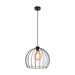 Coop Lampa Wisząca 1xE27 Max.60W Czarny/Czarny