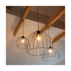 Coop Lampa Wisząca 1xE27 Max.60W Czarny/Czarny