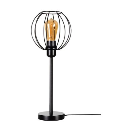 Coop Lampa Stołowa 1xE27 Max.25W Czarny/Czarny PVC