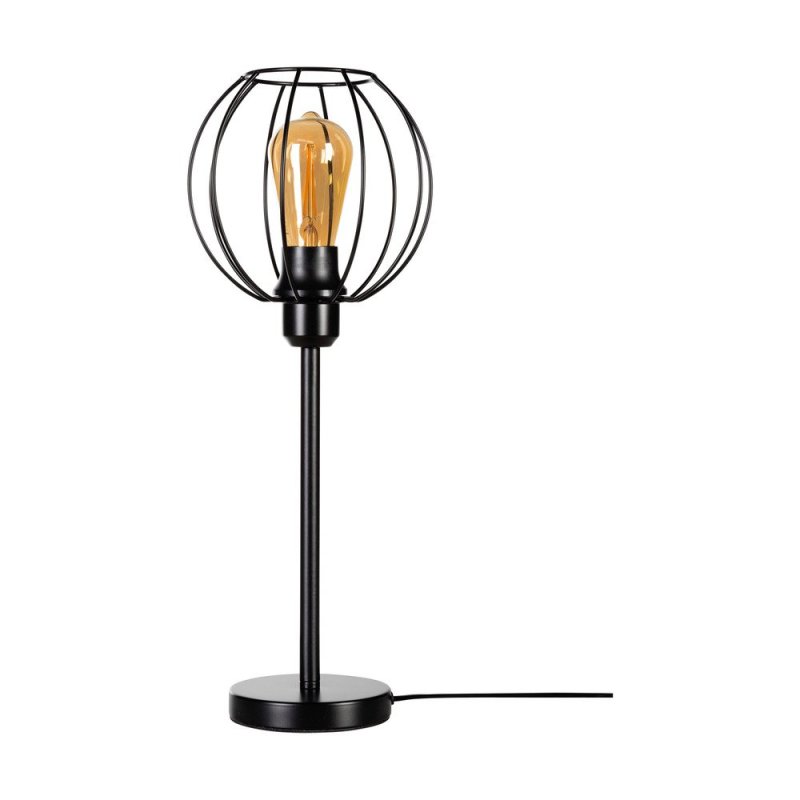 Coop Lampa Stołowa 1xE27 Max.25W Czarny/Czarny PVC