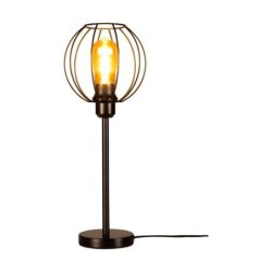 Coop Lampa Stołowa 1xE27 Max.25W Czarny/Czarny PVC