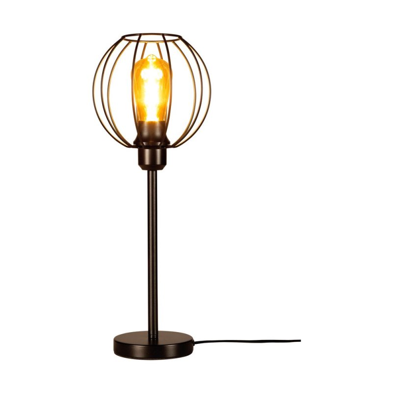 Coop Lampa Stołowa 1xE27 Max.25W Czarny/Czarny PVC