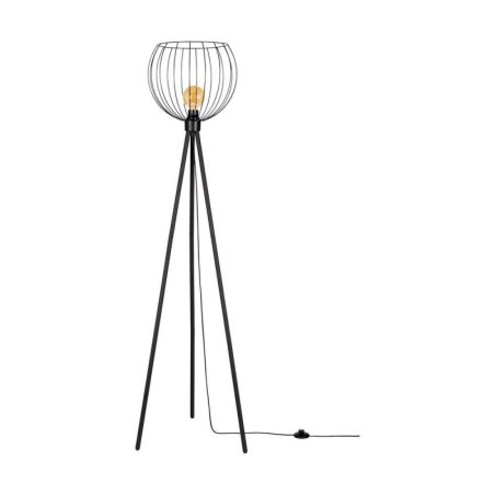 Coop Lampa Podłogowa 1xE27 Max.40W Czarny/Czarny PVC