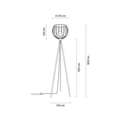Coop Lampa Podłogowa 1xE27 Max.40W Czarny/Czarny PVC