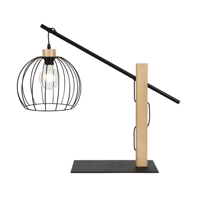 Mandarine Lampa Stołowa 1xE27 Max.60W Czarny/Dąb Olejowany/Czarny