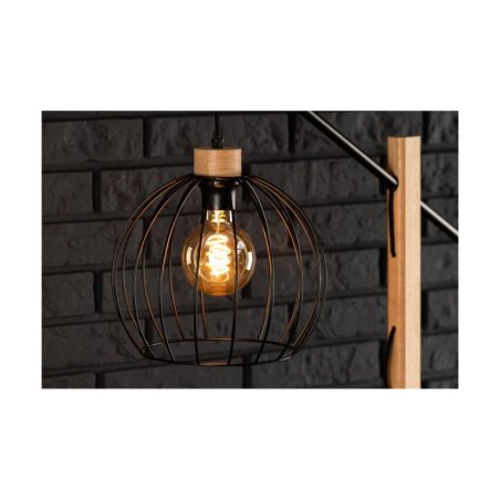 Mandarine Lampa Stołowa 1xE27 Max.60W Czarny/Dąb Olejowany/Czarny