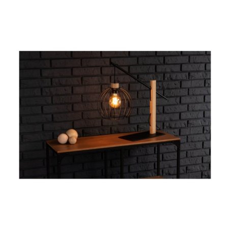 Mandarine Lampa Stołowa 1xE27 Max.60W Czarny/Dąb Olejowany/Czarny