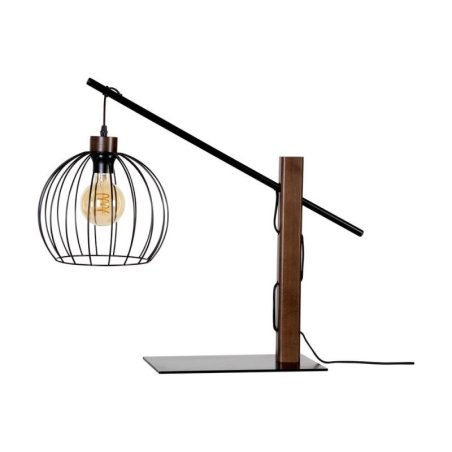 Mandarine Lampa Stołowa 1xE27 Max.60W Czarny/Orzech/Czarny