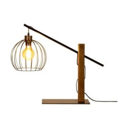 Mandarine Lampa Stołowa 1xE27 Max.60W Czarny/Orzech/Czarny