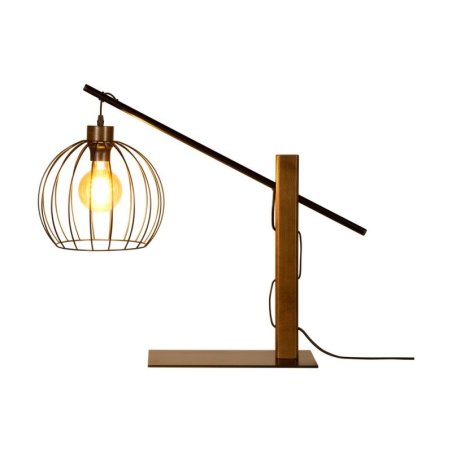 Mandarine Lampa Stołowa 1xE27 Max.60W Czarny/Orzech/Czarny