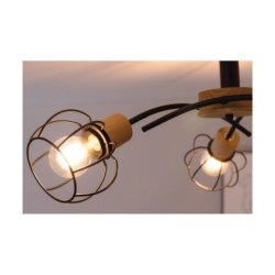 Viviane Lampa Sufitowa 5xE27 Max.60W Dąb Olejowany/Czarny