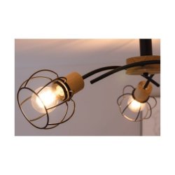 Viviane Lampa Sufitowa 3xE27 Max.60W Dąb Olejowany/Czarny