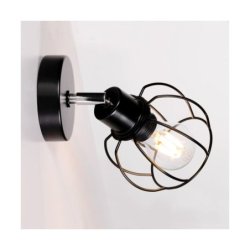 Phiphi Kinkiet 1xE27 Max.60W Czarny/Chrom/Czarny