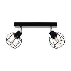 Phiphi Lampa Sufitowa 2xE27 Max.60W Czarny/Chrom/Czarny
