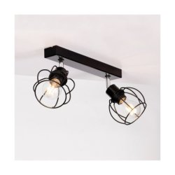 Phiphi Lampa Sufitowa 2xE27 Max.60W Czarny/Chrom/Czarny