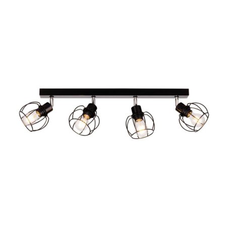 Phiphi Lampa Sufitowa 4xE27 60W Czarny/Chrom/Czarny