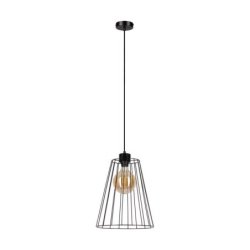 Swan Lampa Wisząca 1xE27 Max.60W Czarny/Czarny PVC/Czarny