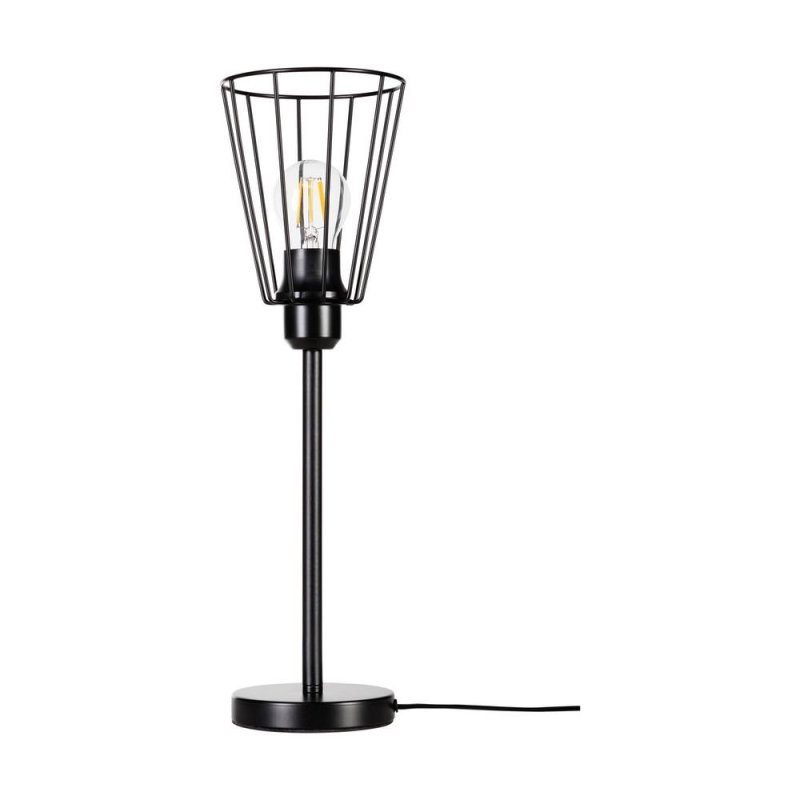 Swan Lampa Stołowa 1xE27 Max.25W Czarny/Czarny PVC