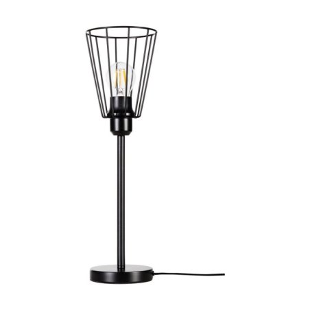 Swan Lampa Stołowa 1xE27 Max.25W Czarny/Czarny PVC