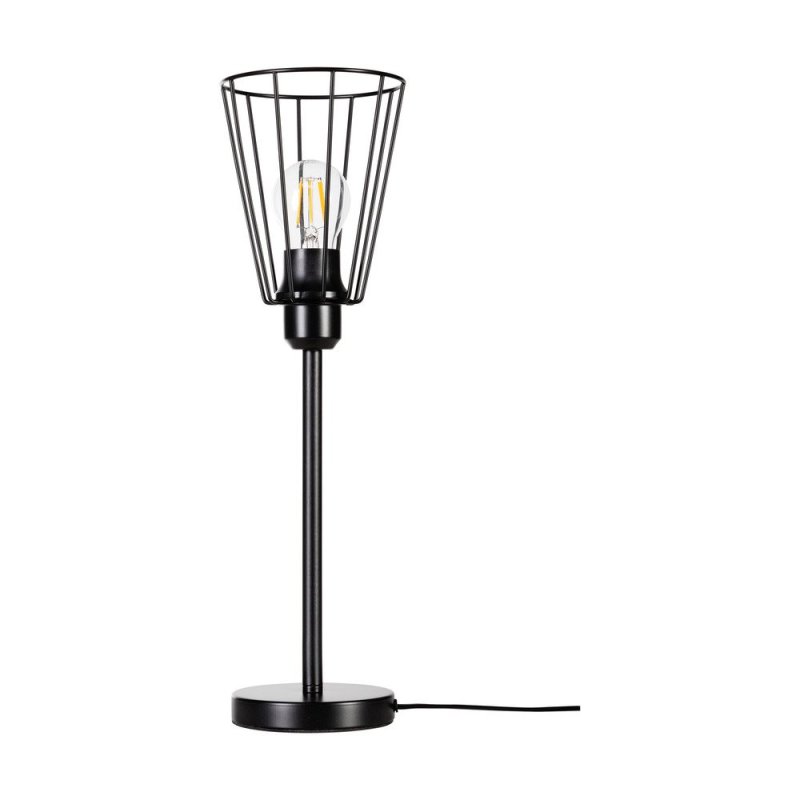 Swan Lampa Stołowa 1xE27 Max.25W Czarny/Czarny PVC