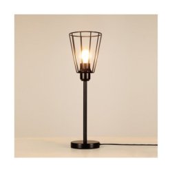Swan Lampa Stołowa 1xE27 Max.25W Czarny/Czarny PVC