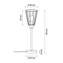 Swan Lampa Stołowa 1xE27 Max.25W Czarny/Czarny PVC