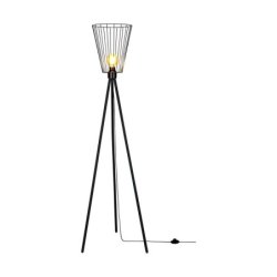Swan Lampa Podłogowa 1xE27 Max.40W Czarny/Czarny
