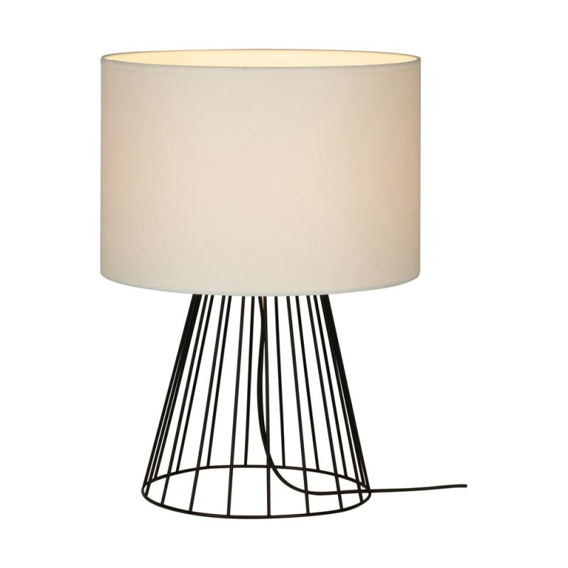 Swan Lampa Stołowa 1xE27 Max.40W Czarny/Czarny PVC/Biały