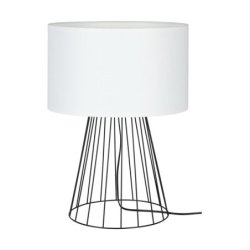 Swan Lampa Stołowa 1xE27 Max.60W Czarny/Czarny PVC/Biały