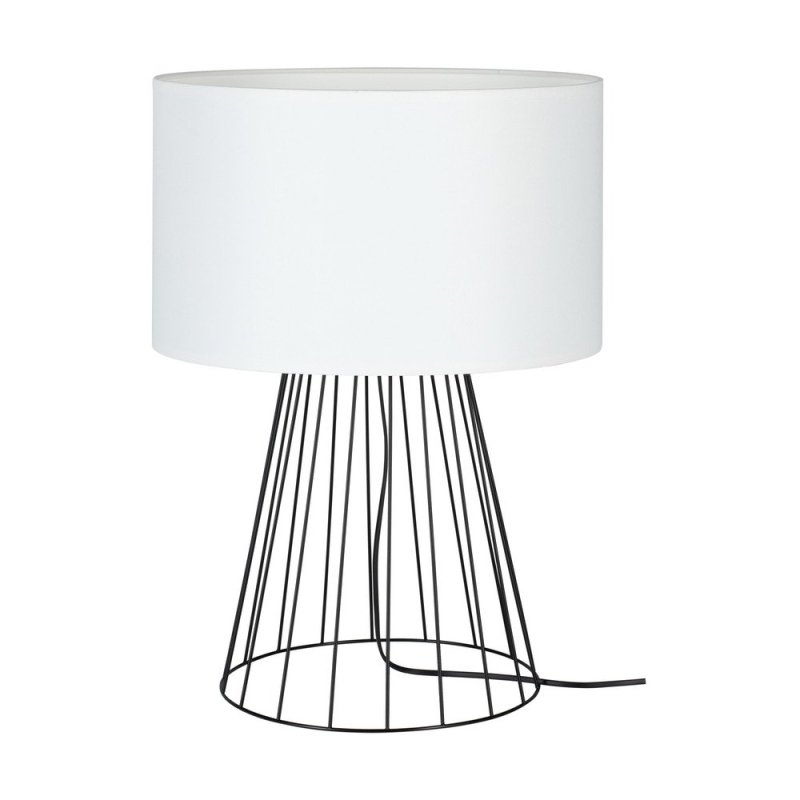 Swan Lampa Stołowa 1xE27 Max.60W Czarny/Czarny PVC/Biały