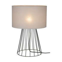 Swan Lampa Stołowa 1xE27 Max.60W Czarny/Czarny PVC/Biały