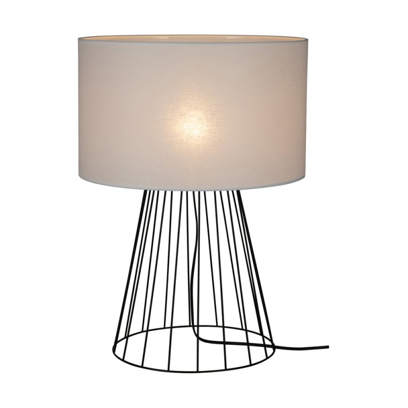 Swan Lampa Stołowa 1xE27 Max.60W Czarny/Czarny PVC/Biały