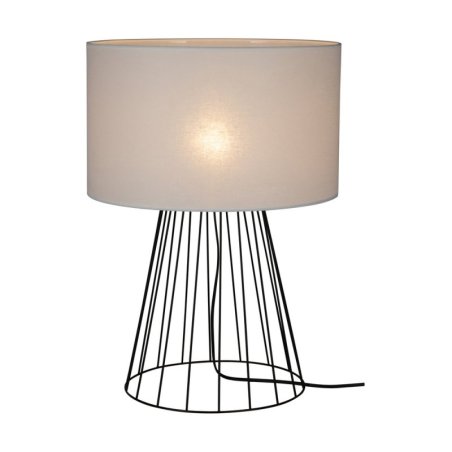 Swan Lampa Stołowa 1xE27 Max.60W Czarny/Czarny PVC/Biały