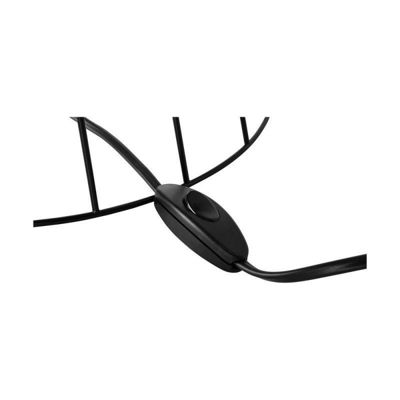 Swan Lampa Stołowa 1xE27 Max.60W Czarny/Czarny PVC/Biały