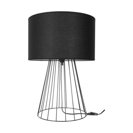 Swan Lampa Stołowa 1xE27 Max.60W Czarny/Czarny PVC/Czarny