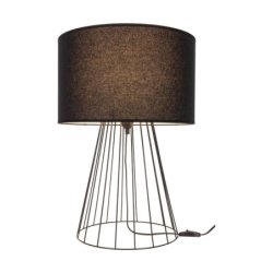 Swan Lampa Stołowa 1xE27 Max.60W Czarny/Czarny PVC/Czarny