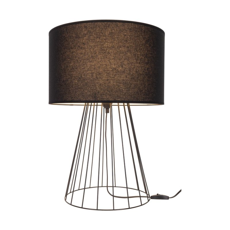 Swan Lampa Stołowa 1xE27 Max.60W Czarny/Czarny PVC/Czarny