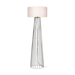 Swan Lampa Podłogowa 1xE27 Max.60W Czarny/Czarny PVC/Biały