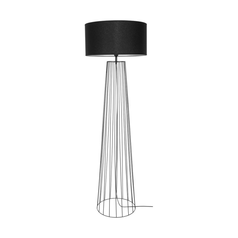 Swan Lampa Podłogowa 1xE27 Max.60W Czarny/Czarny PVC/Czarny