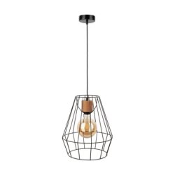 Endorfina Lampa Wisząca 1xE27 Max.60W Czarny/Dąb Olejowany/Czarny/Czarny