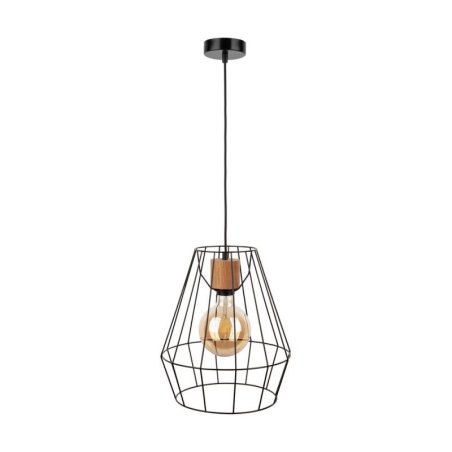 Endorfina Lampa Wisząca 1xE27 Max.60W Czarny/Dąb Olejowany/Czarny/Czarny