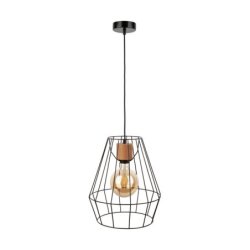 Endorfina Lampa Wisząca 1xE27 Max.60W Czarny/Dąb Olejowany/Czarny/Czarny