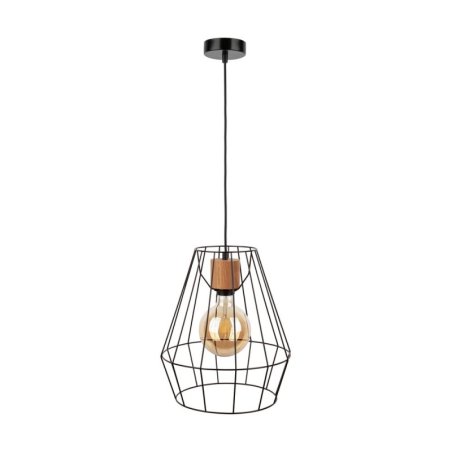 Endorfina Lampa Wisząca 1xE27 Max.60W Czarny/Dąb Olejowany/Czarny/Czarny