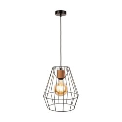 Endorfina Lampa Wisząca 1xE27 Max.60W Czarny/Dąb Olejowany/Czarny/Czarny