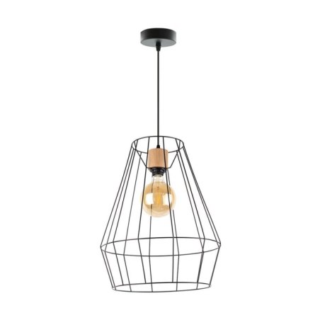 Endorfina Lampa Wisząca 1xE27 Max.60W Czarny/Dąb Olejowany/Czarny/Czarny