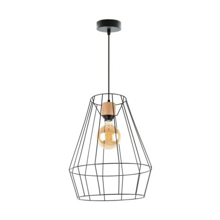 Endorfina Lampa Wisząca 1xE27 Max.60W Czarny/Dąb Olejowany/Czarny/Czarny